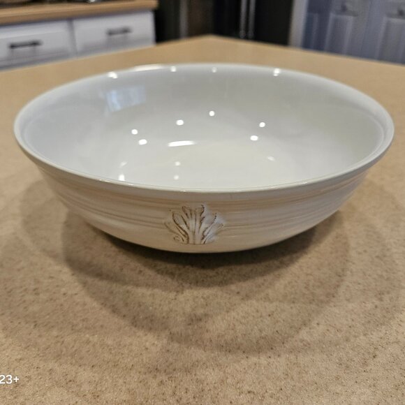 RARE JULISKA CERAMIC ACANTHUS LEAF COUPE SOUP PASTA SALAD BOWL ICE CREAM DISH - Picture 4 of 9